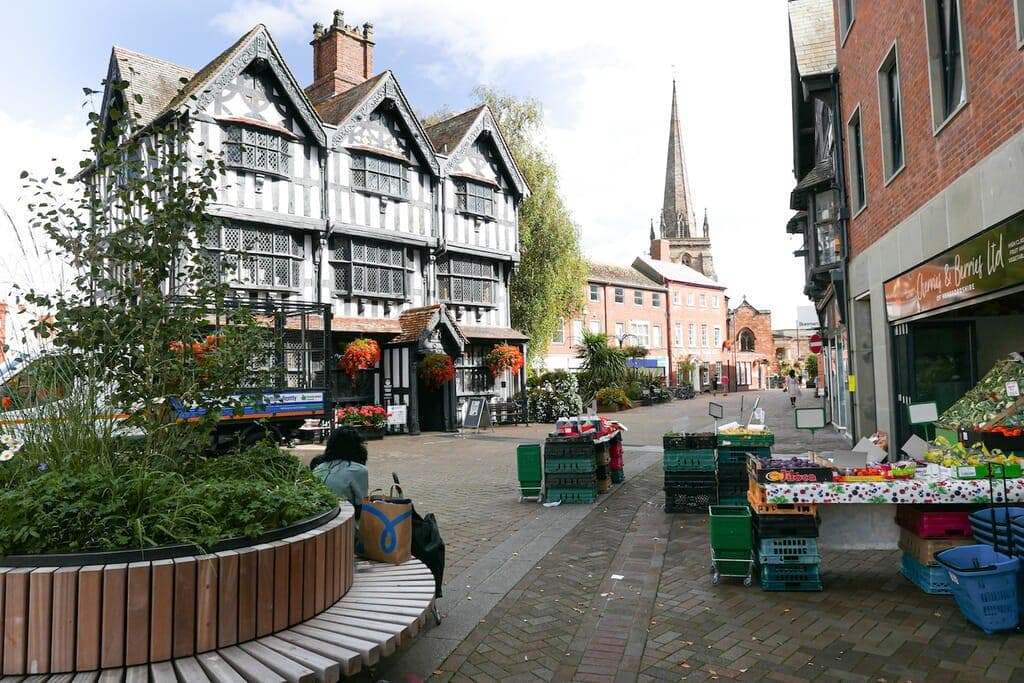 Hereford city centre street scene for Hereford Taxi